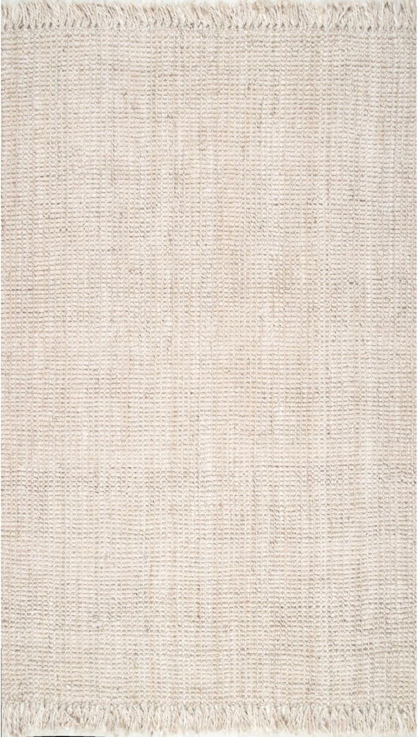 nuLoom Natura Natura Collection Chunky Loop 6' x 9' Area Rug - Off White