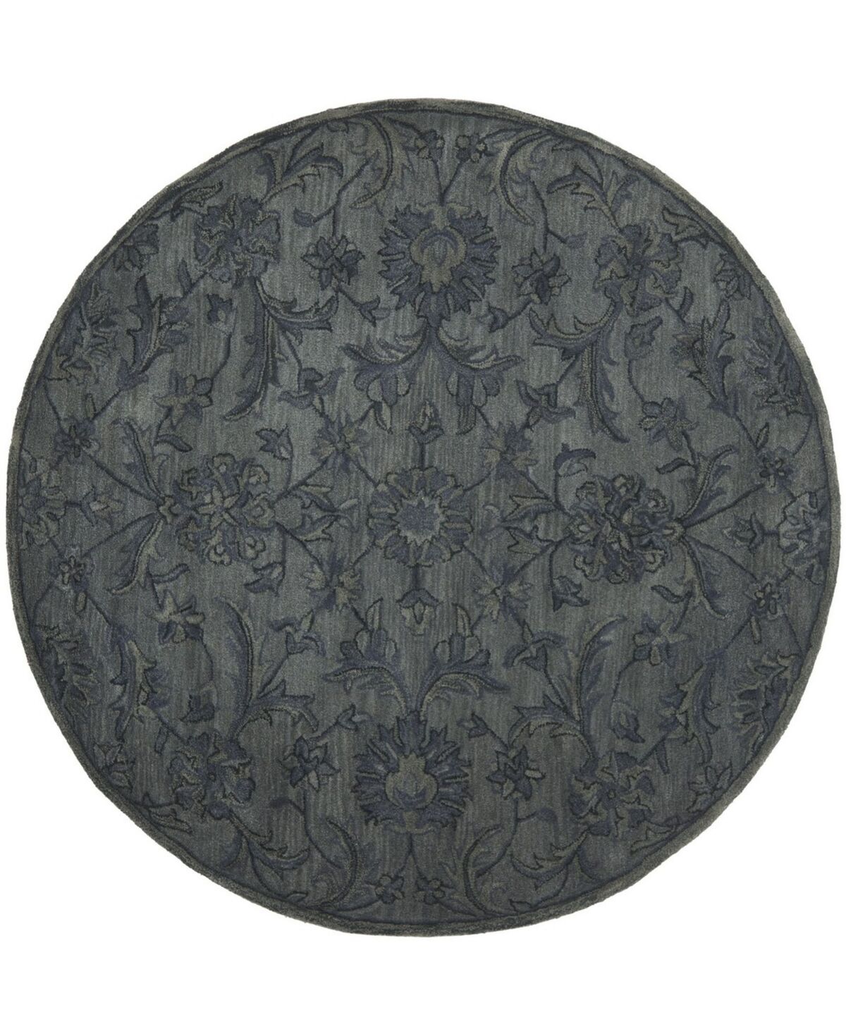 Safavieh Antiquity At824 Gray and Multi 6' x 6' Round Area Rug - Gray