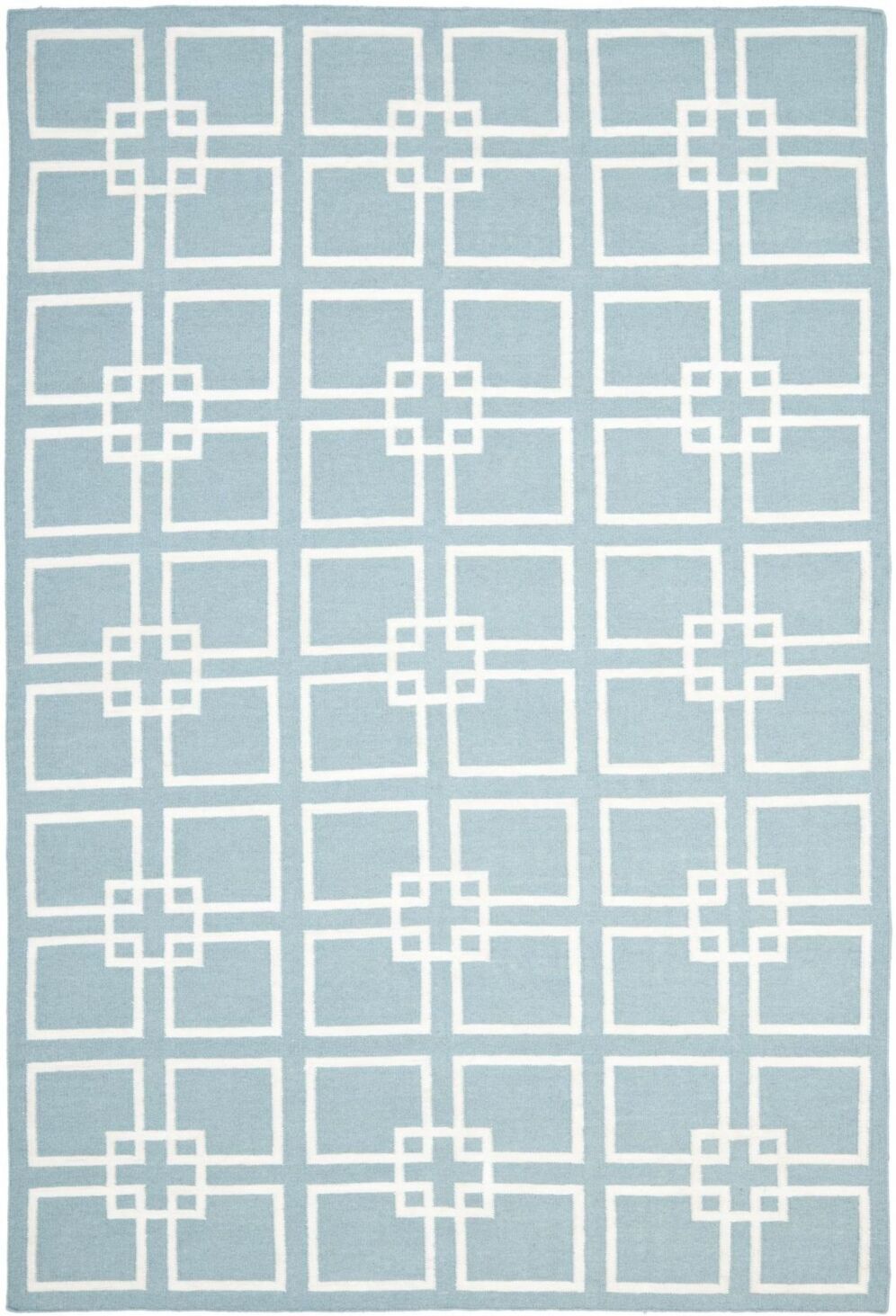 Martha Stewart Collection Square Dance MSR1151B Aqua 8' x 10' Area Rug - Aqua