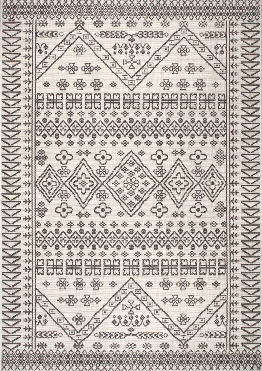 nuLoom Kandace OWDN24B Ivory 5' x 8' Outdoor Area Rug - Ivory