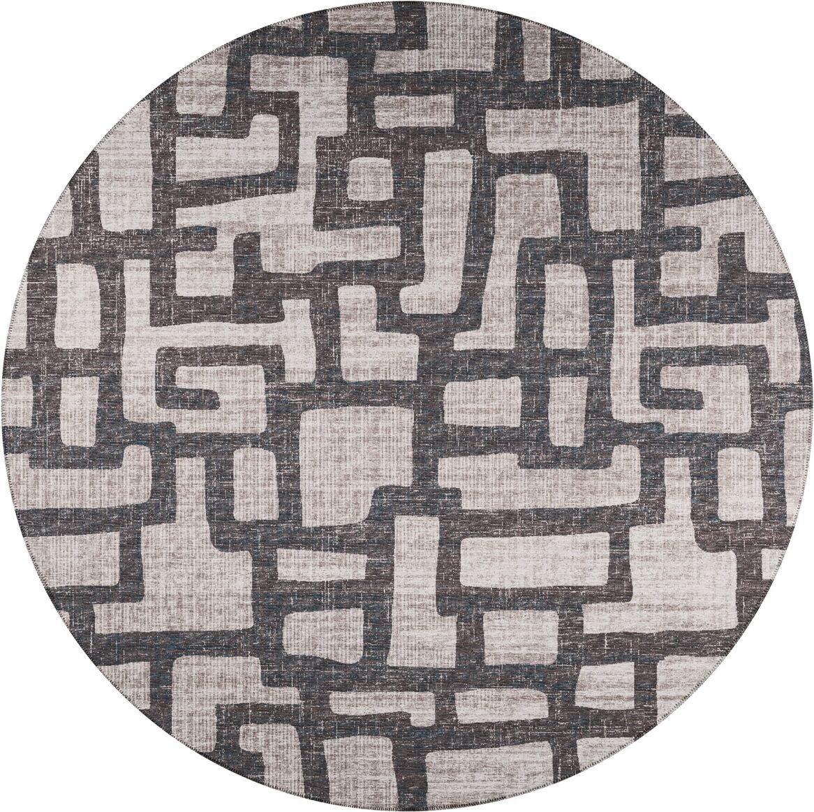 D Style Buttes BTS4 6' x 6' Round Area Rug - Driftwood