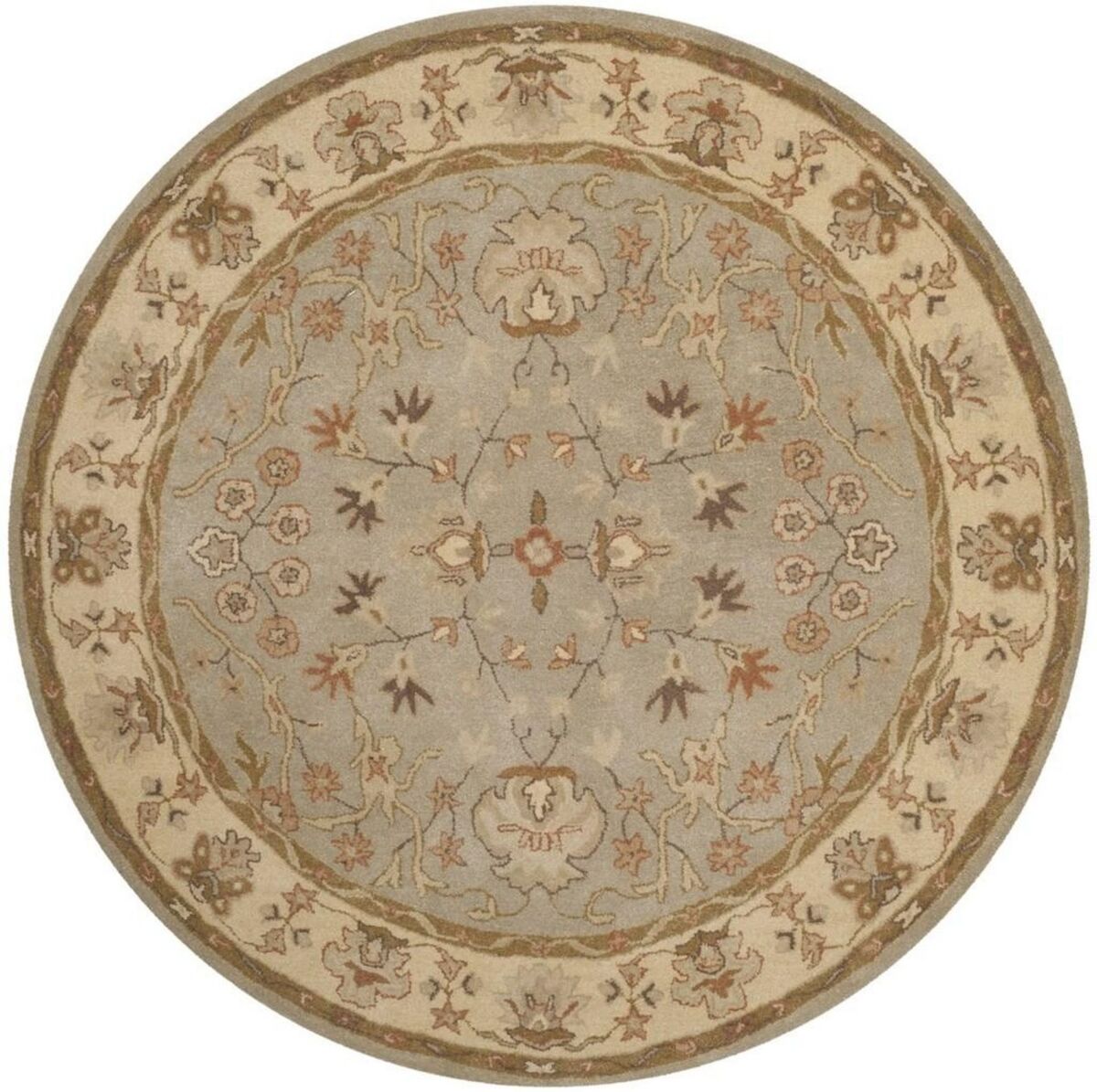 Safavieh Antiquity At62 Silver 6' x 6' Round Area Rug - Silver