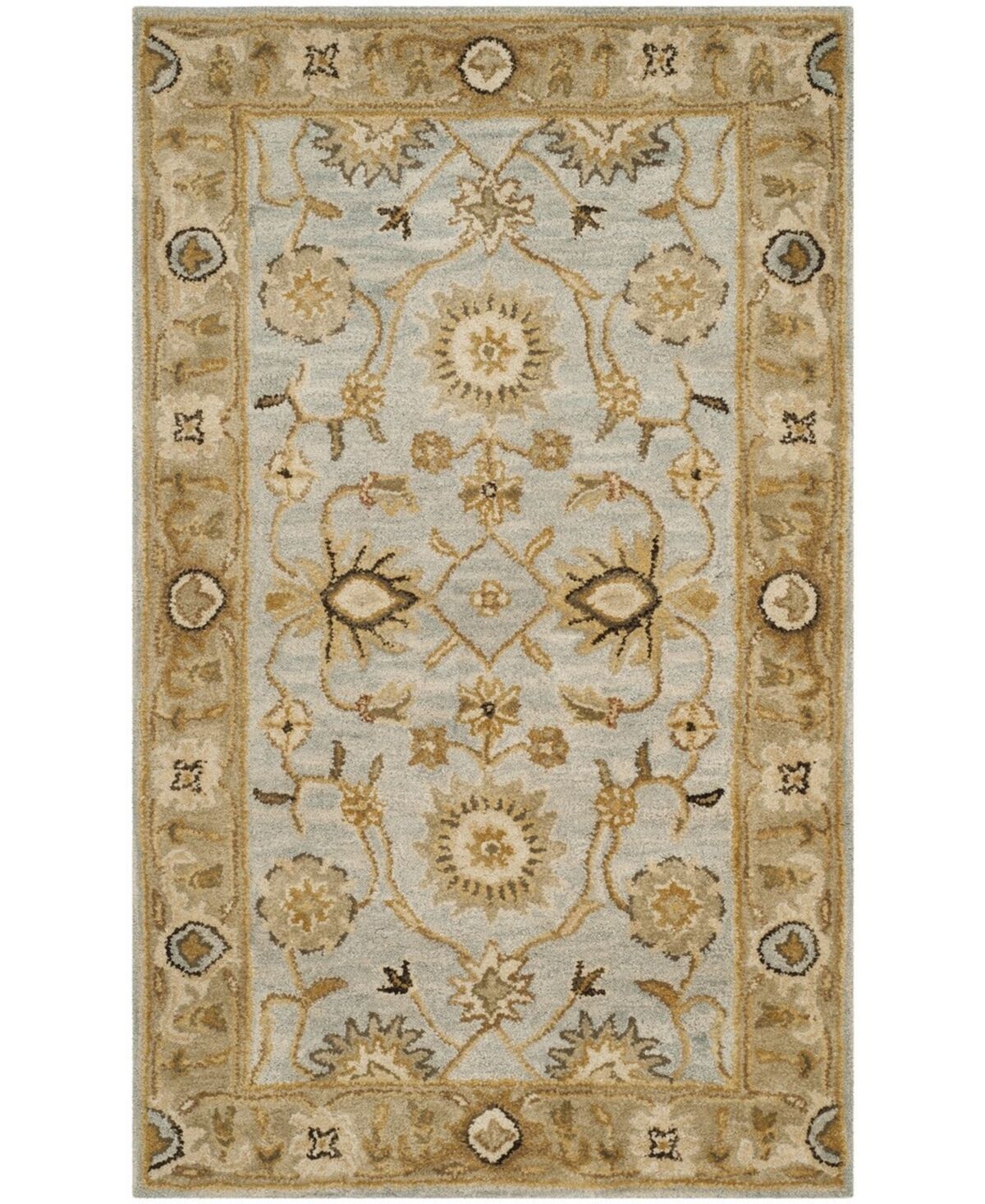 Safavieh Antiquity At856 Mist and Sage 4' x 6' Area Rug - Mist