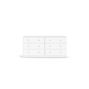 Tvilum Portland 6 Drawer Double Dresser - White