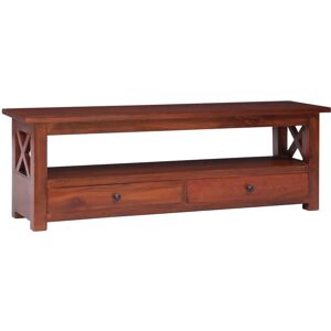 vidaXL Solid Mahogany Wood Brown TV Cabinet Sideboard Stereo Rack Shelf Unit