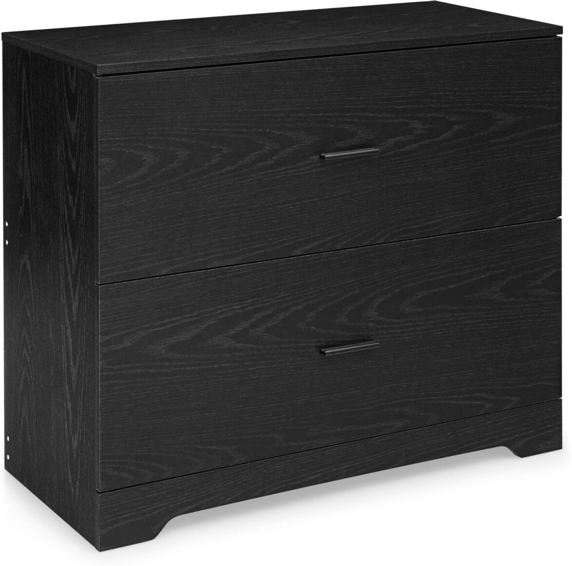 Costway 2-Drawer Lateral File Cabinet w/Adjustable Bars for Home Office - Black