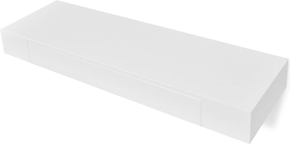 Vidaxl Floating Wall Shelves with Drawers 2 pcs White 31.5