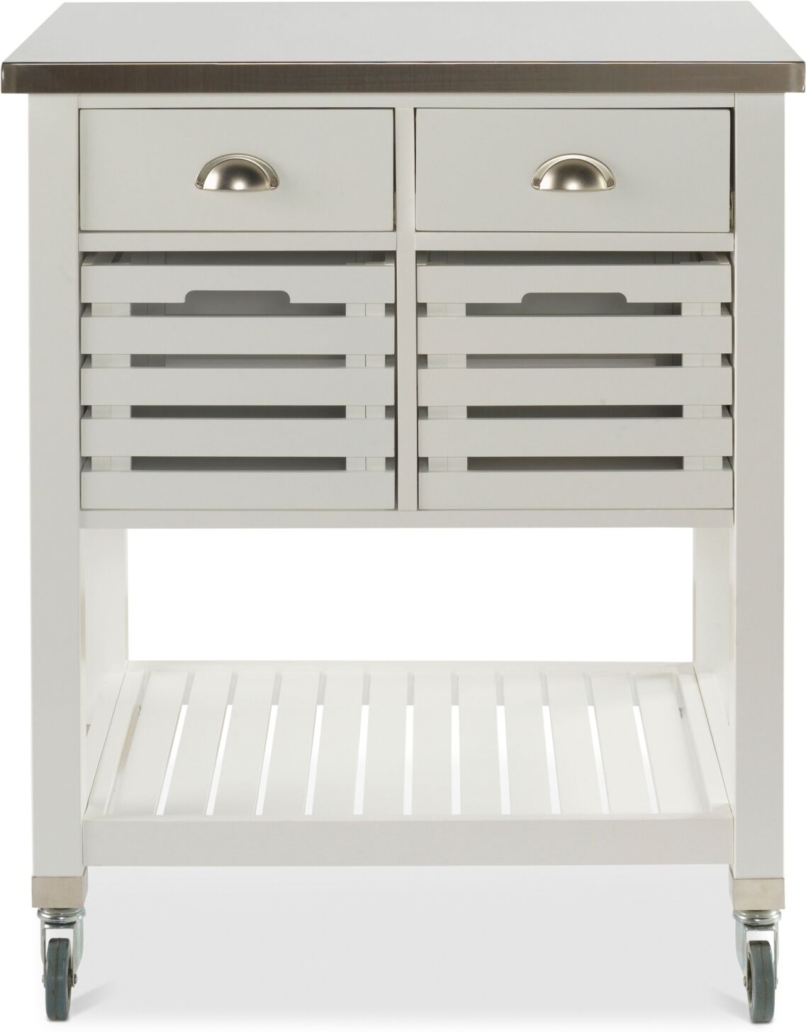 Linon Home Decor Robbin Kitchen Cart, White - White