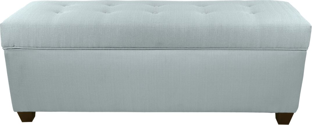 Mjl Furniture Designs Sole Secret Button Tufted Large Shoe Storage Bench - Medium Blu