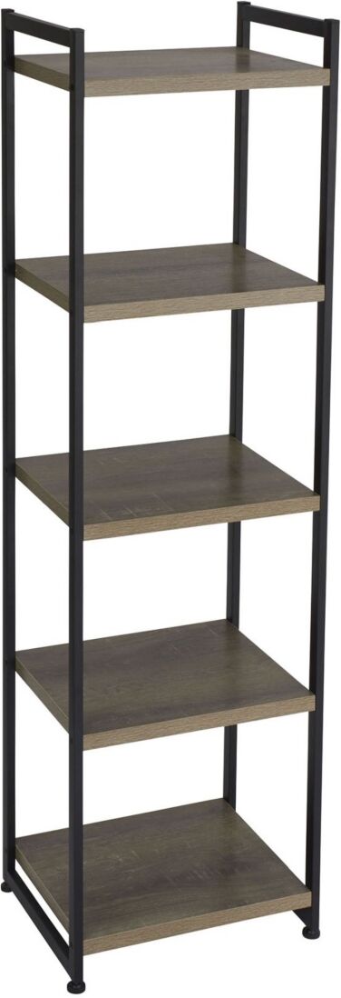 Household Essentials Household Essential Ashwood 5-Shelf Storage Tower - Brown