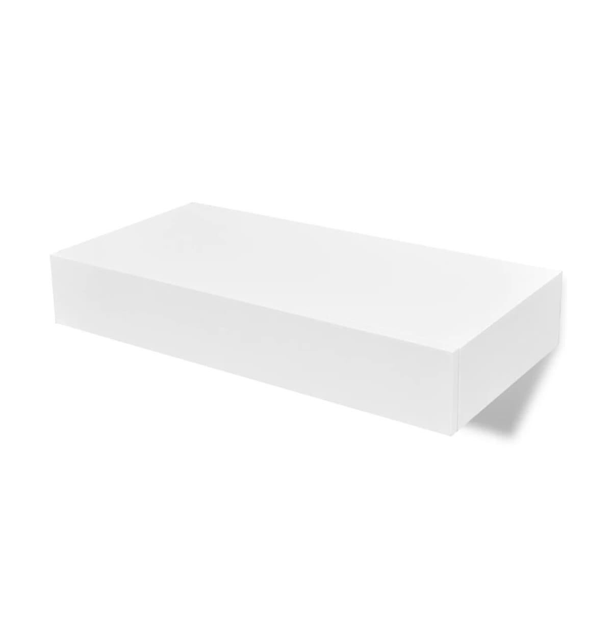 Vidaxl Floating Wall Shelves with Drawers 2 pcs White 18.9