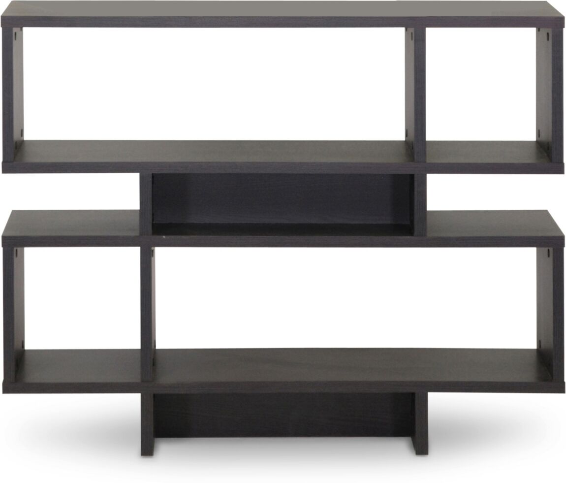 Furniture Sione 4 Shelf Modern Bookshelf - Dark Brown