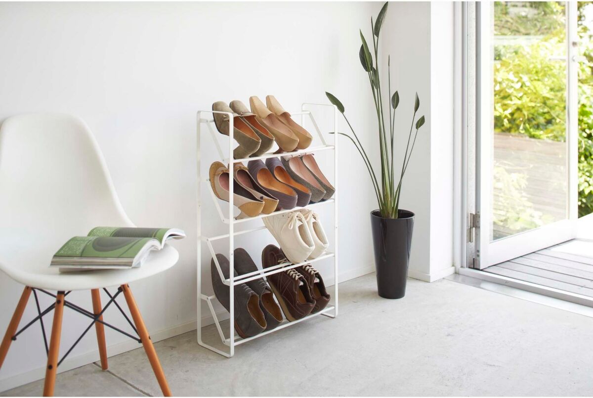 Yamazaki Frame Slim Shoe Rack - White