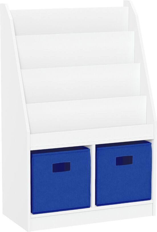 Riverridge Home Kids Book Rack with 2 Cubbies - Blue