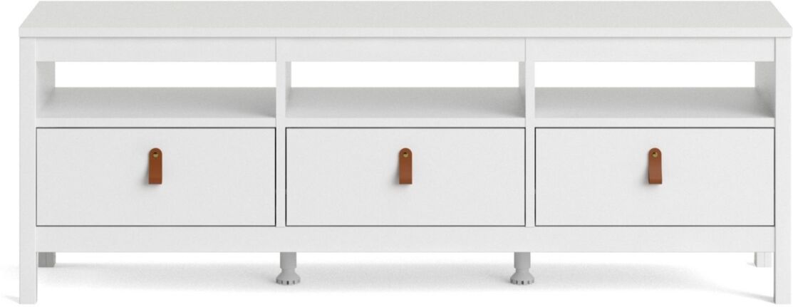 Tvilum Madrid 3-Drawer Tv Stand - White