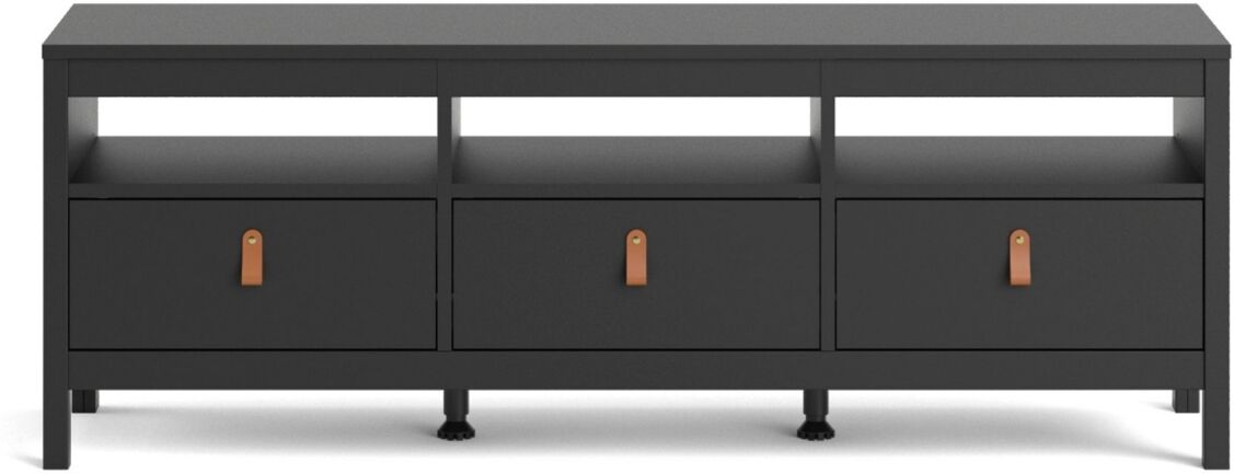 Tvilum Madrid 3-Drawer Tv Stand - Black Matte