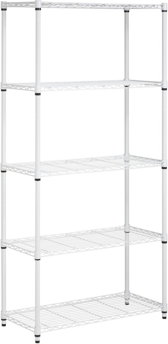 Honey Can Do Heavy Duty 5 Tier Adjustable Shelving Unit - White