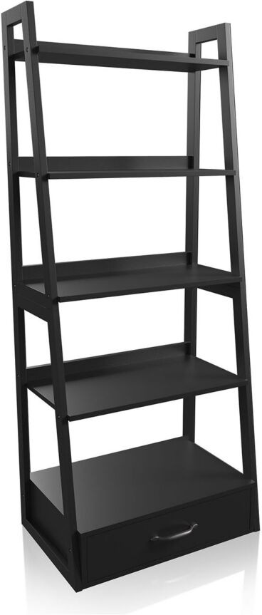 Furniture Of America Berenyi 5 Tier Bookcase with Drawer - Black