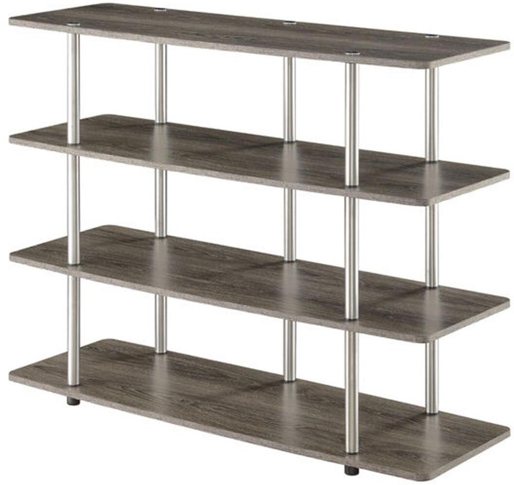 Convenience Concepts Designs2Go Highboy 4 Tier Tv Stand, Weathered Gray Extra Large - Grey