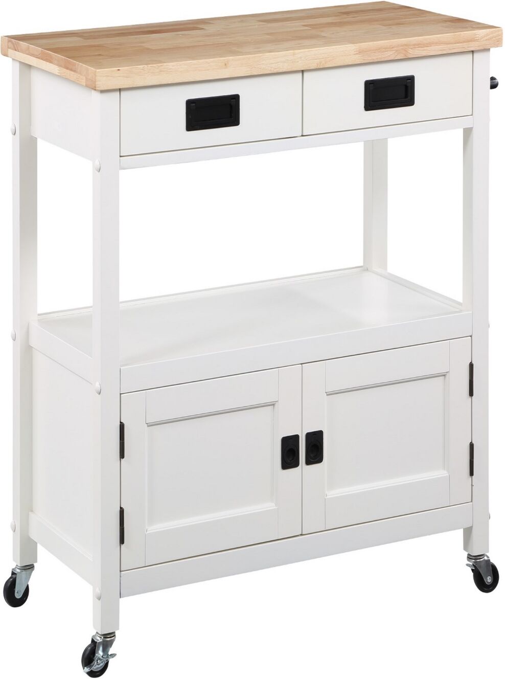 Osp Home Furnishings Office Star 35.25 Wood Radford Kitchen Cart - White