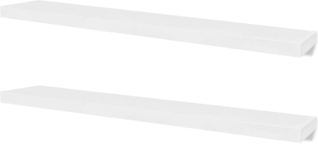 Vidaxl Wall Shelves 4 pcs White 47.2 in x 1.5 in - White