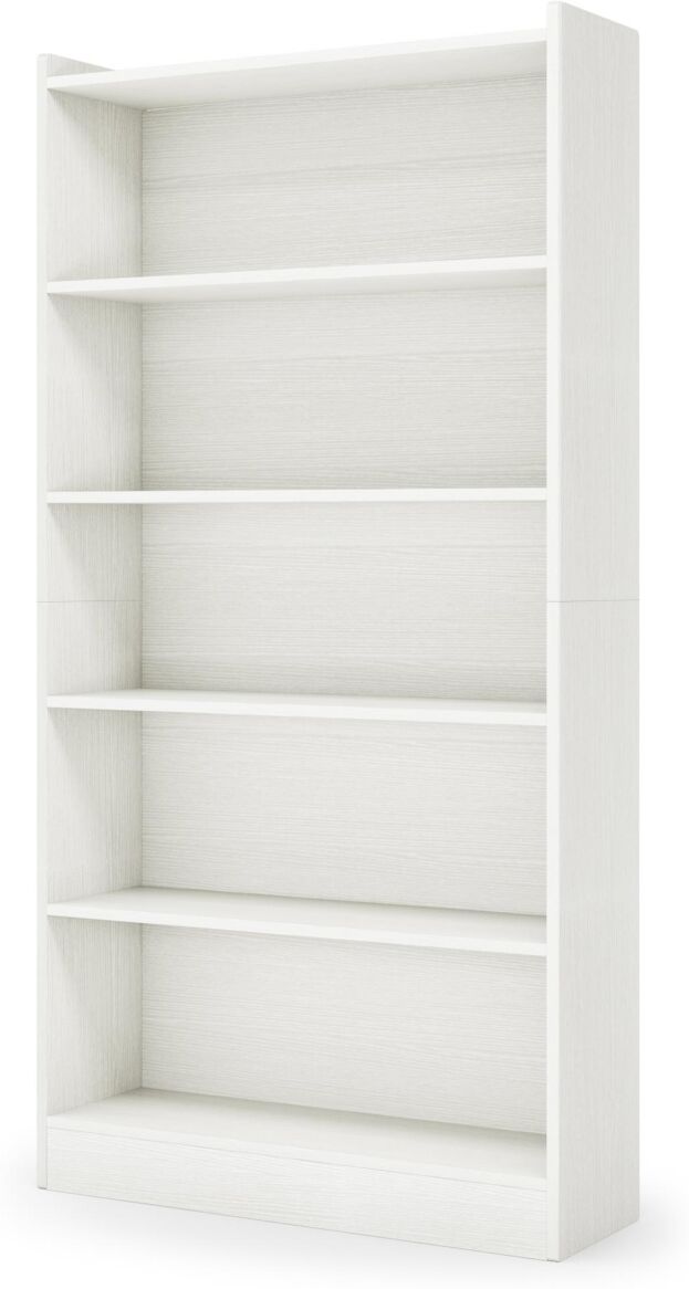 Tribesigns Tribe signs 72-inch Tall Bookcase, Modern 6-Tier White Library Bookshelf with Storage Shelves for Bedroom Living Room - White