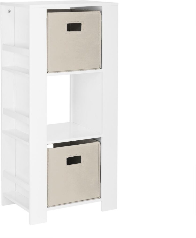 RiverRidge Home Book Nook Collection Kids Cubby Storage Tower with Bookshelves - Taupe