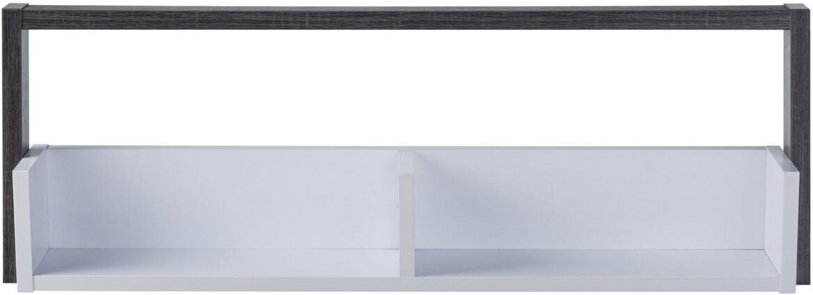 Furniture Of America Dellmara 2 Shelves Wall Shelf - White, Distressed Gray