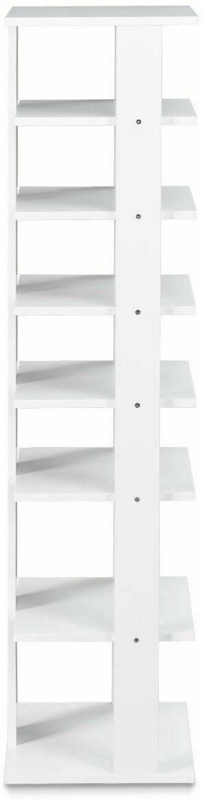 Slickblue 7-Tier Shoe Rack Practical Free Standing Shelves Storage Shelves - White