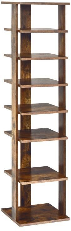 Slickblue 7-Tier Shoe Rack Practical Free Standing Shelves Storage Shelves - Brown