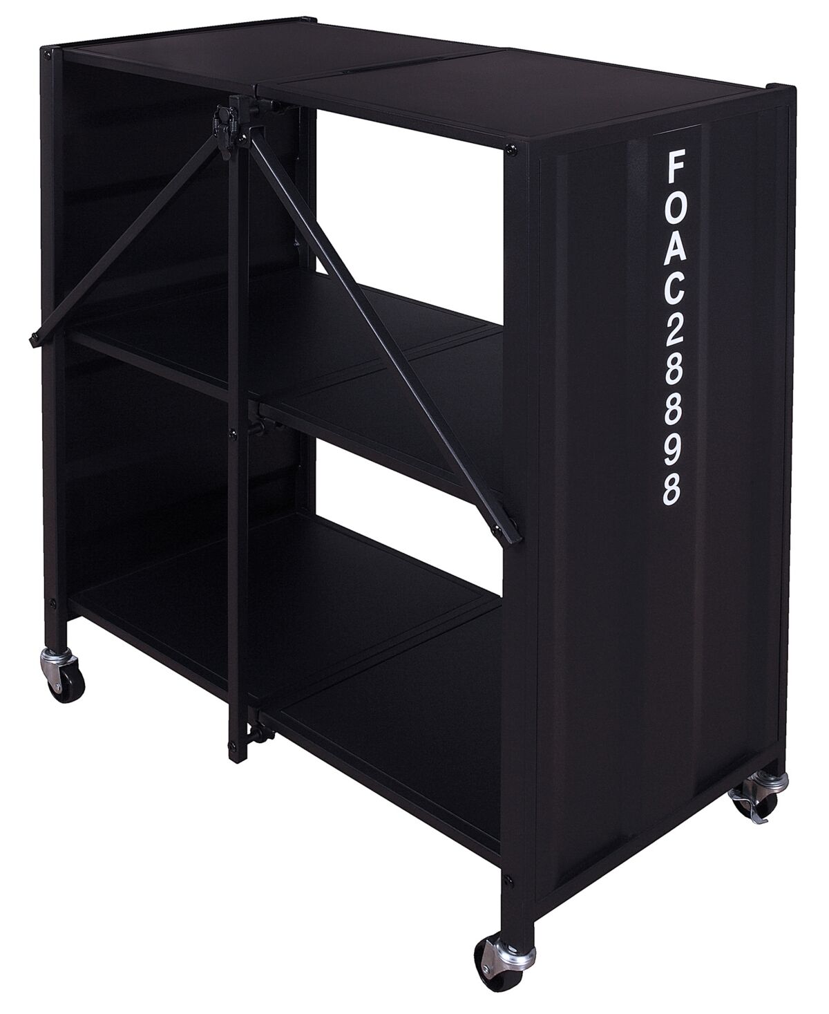 Furniture Of America Ponita 2-Shelf Folding Bookcase - Black