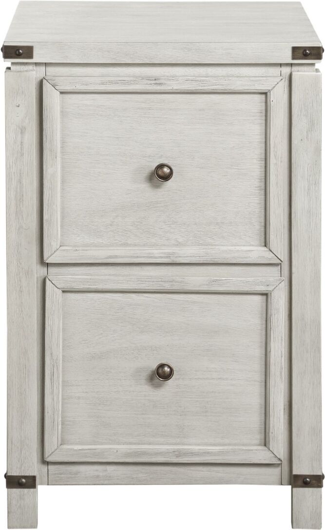 Osp Home Furnishings Baton Rouge 2 Drawer File Cabinet - Open White