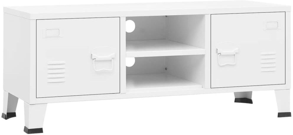 Vidaxl Industrial Tv Stand White 41.3