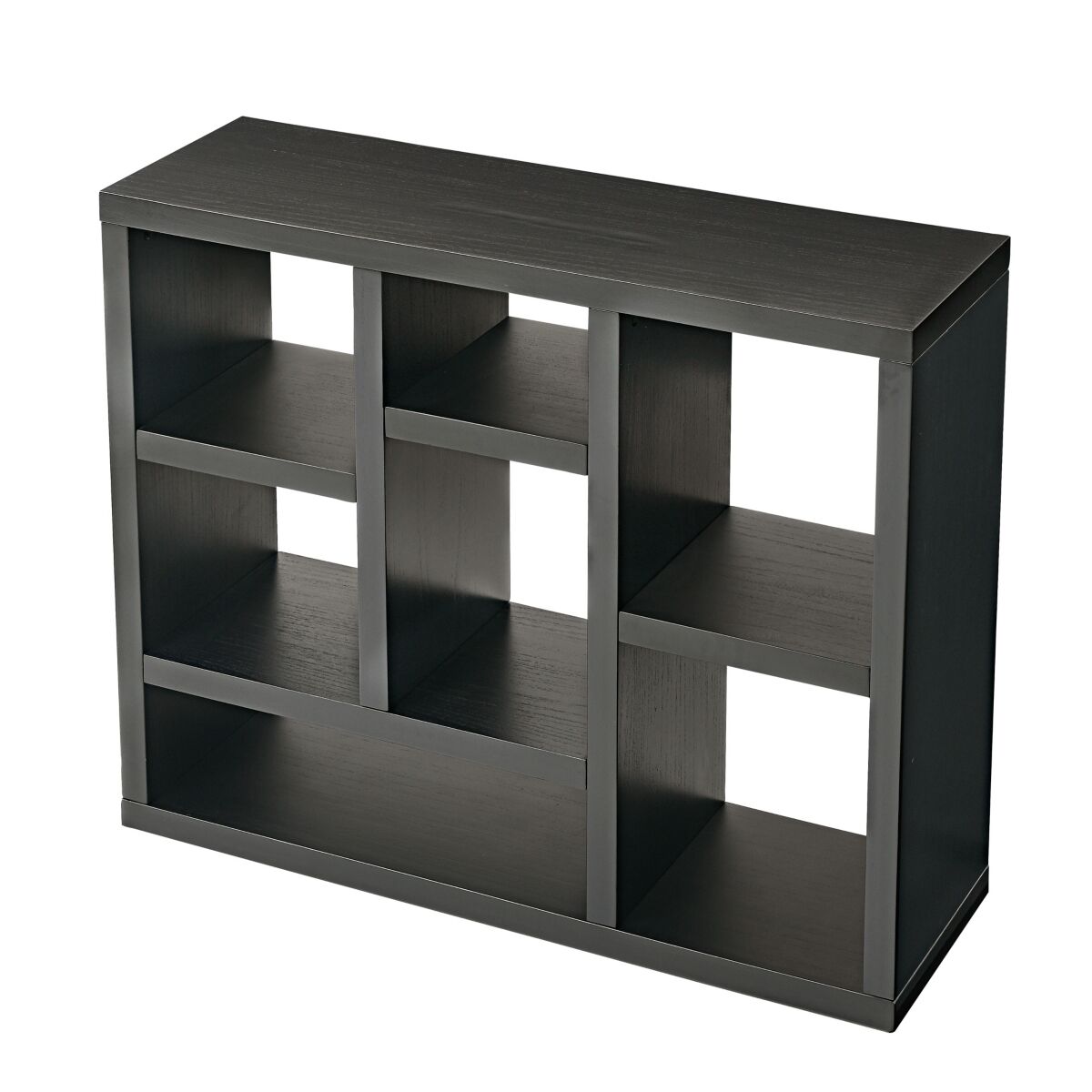 Simplie Fun Open Wooden Open Shelf Bookcase, Freestanding Display Storage Cabinet with 7 Cube Storage Spaces, Floor Standing Bookshelf, Entryway, Living Room Stor