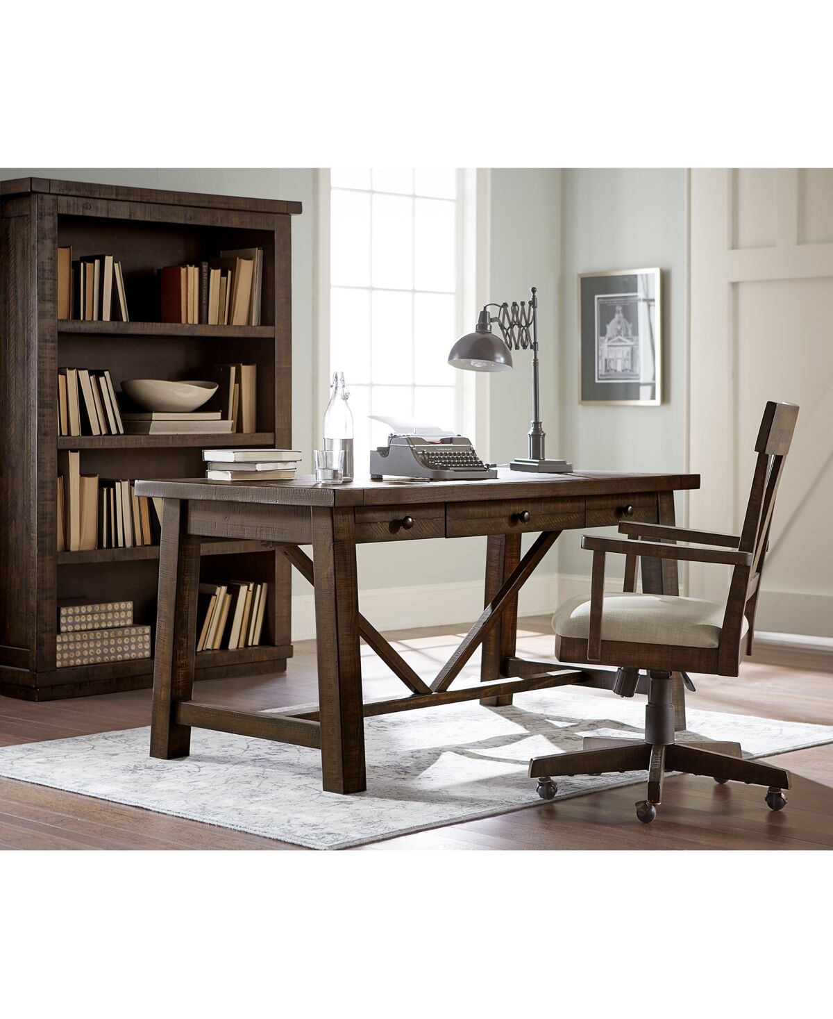 Furniture Ember Home Office Furniture, 4-Pc. Set (Desk, Lateral File Cabinet, Desk Chair & Bookcase)