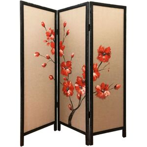 Screen Gems Hand Painted 3 Panel Blooming Screen - Multi