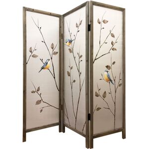 Screen Gems Hand Painted 3 Panel Bosque Screen - Multi