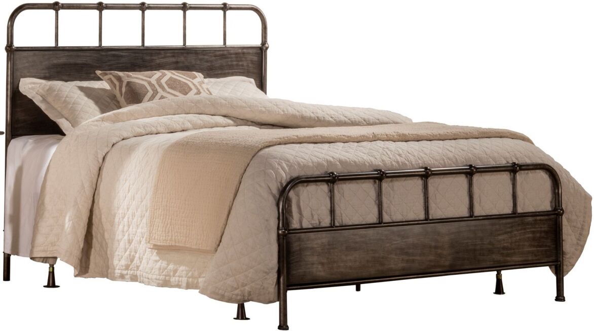 Hillsdale Grayson Queen Bed Set with Rails - Black