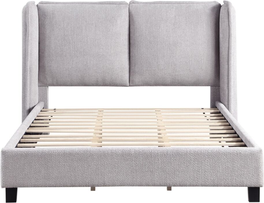 Furniture Of America Haydan Boucle Upholstered Queen Bed - Light Gray