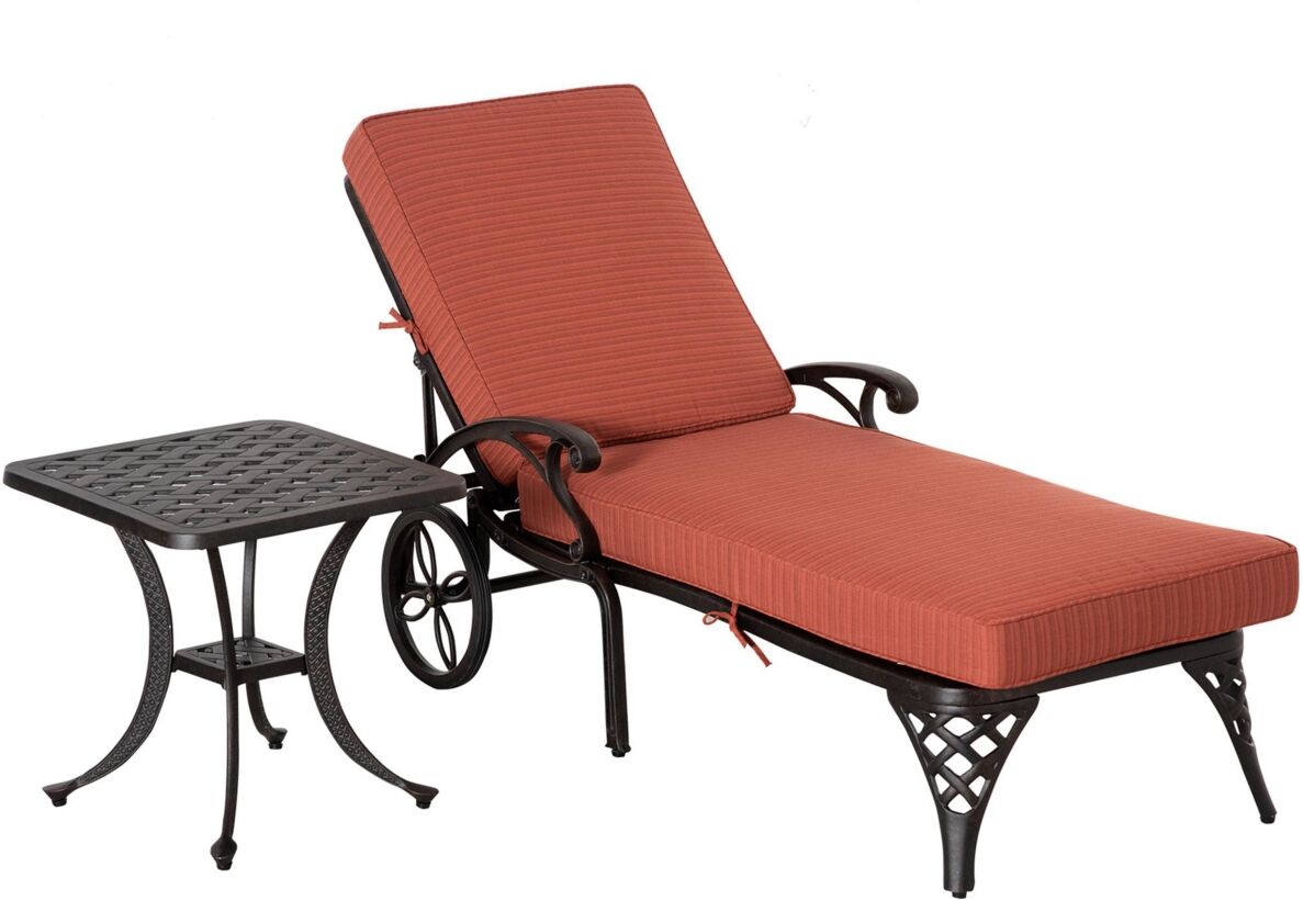 Outsunny Outdoor Foldable Lounge Chair and Side Table Set with Adjustable Backrest and Wheels, Patio Padded Aluminum Chaise Lounger Sun Lounger for Ba