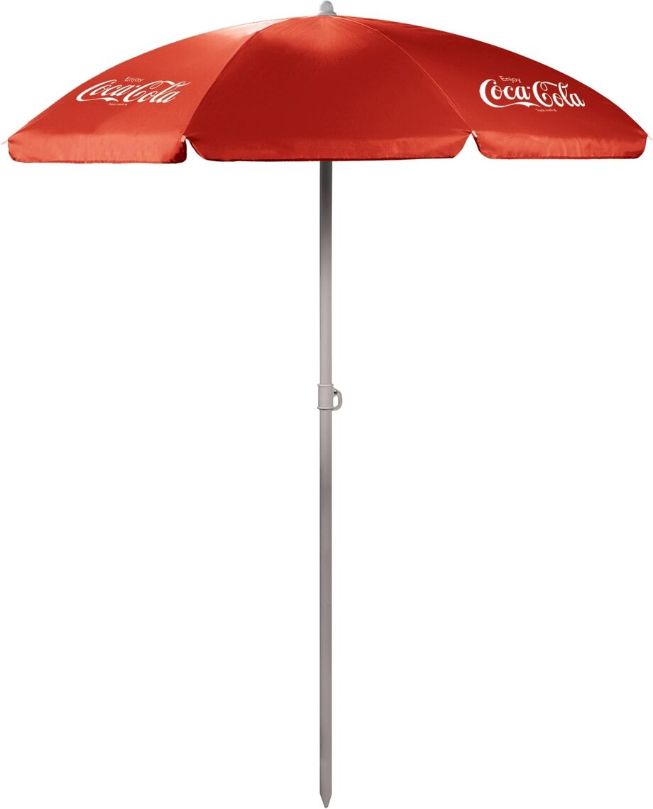 Oniva by Picnic Time Coca-Cola 5.5 Ft. Portable Beach Umbrella - Red