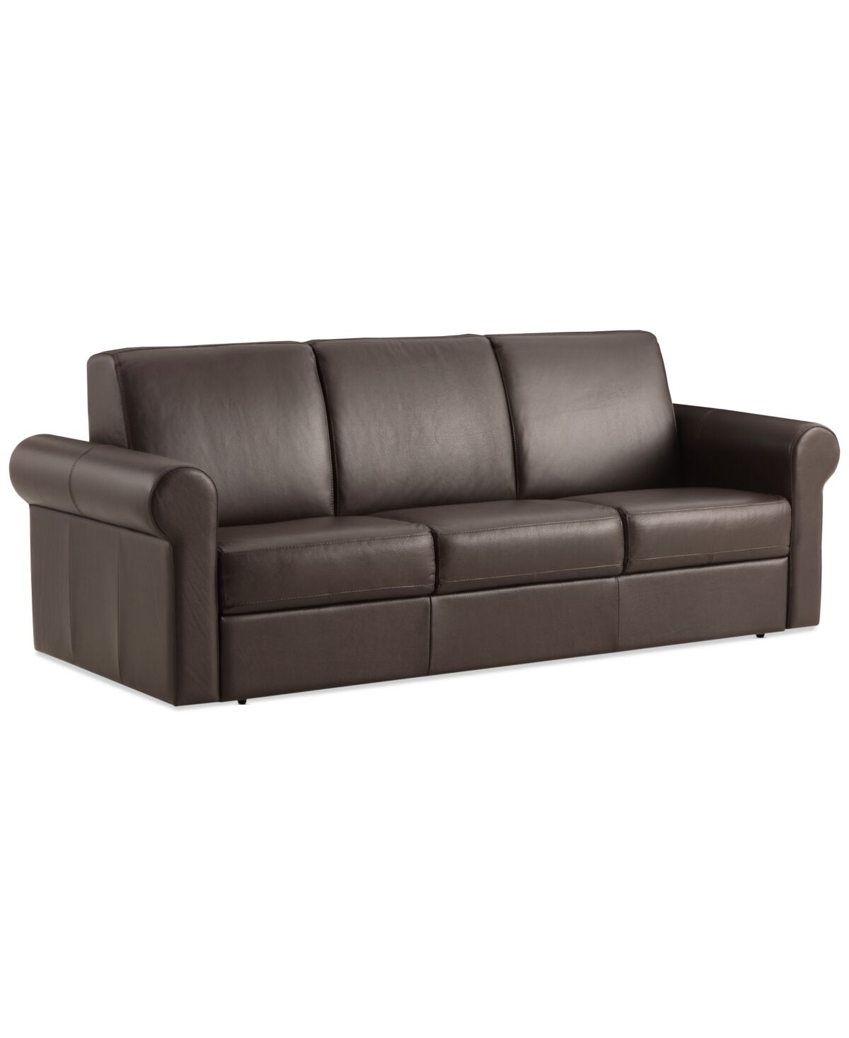 Furniture Elsher Leather Sleeper Sofa, Created for Macy's - Brown