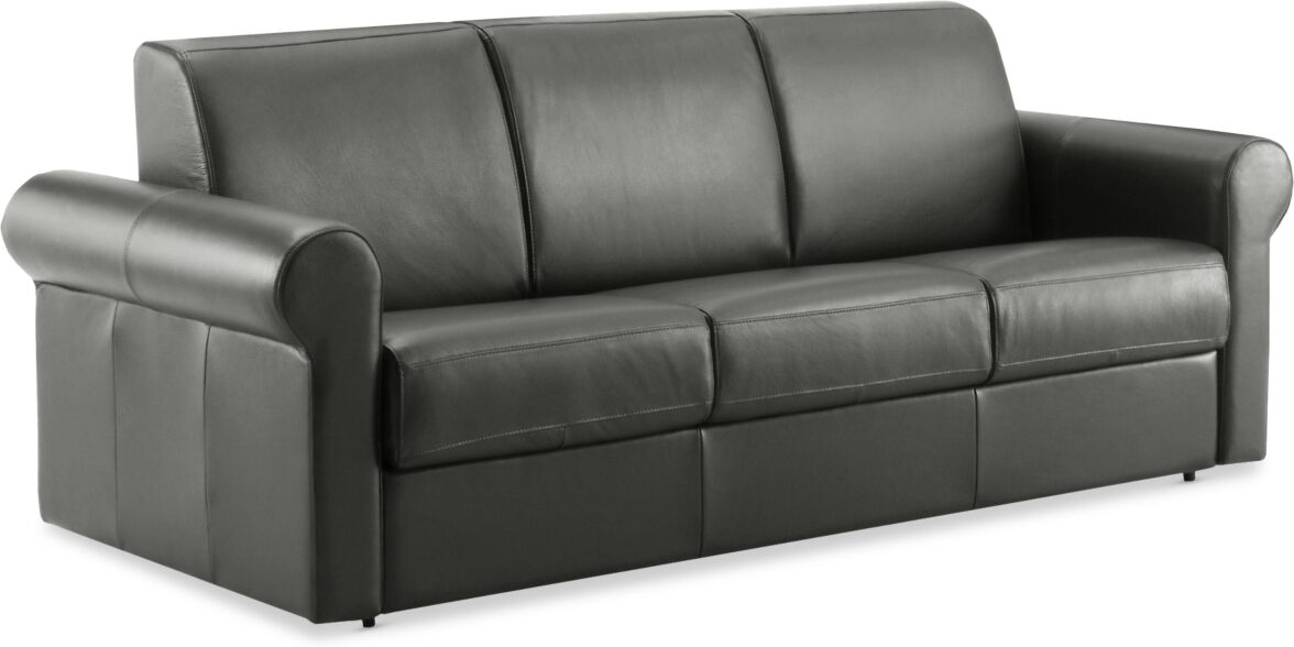 Furniture Elsher Leather Sleeper Sofa, Created for Macy's - Grey