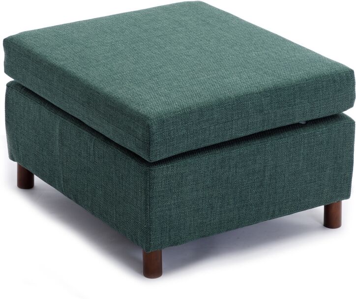 Simplie Fun Single Movable Ottoman for Modular Sectional Sofa Couch Without Storage Function, Ottoman Cushion Covers Non-removable and Non-Washable, Green - Green