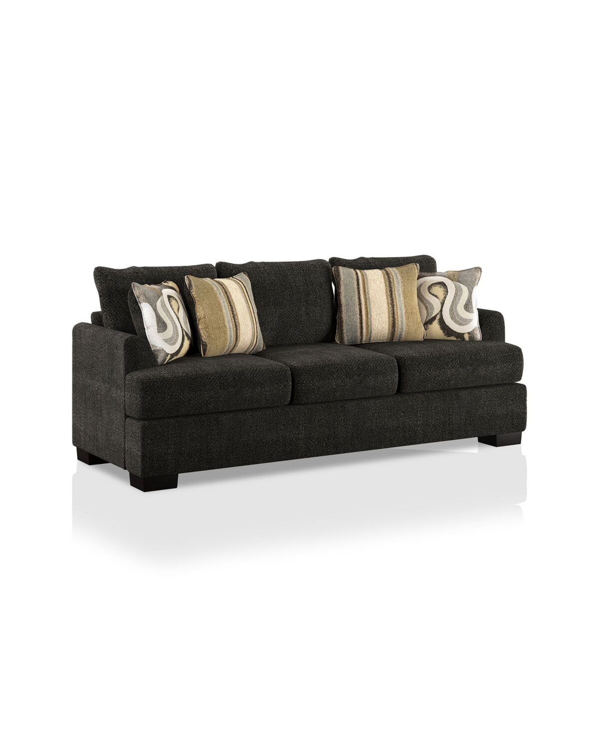 Furniture of America Korona Park Upholstered Sofa - Gray