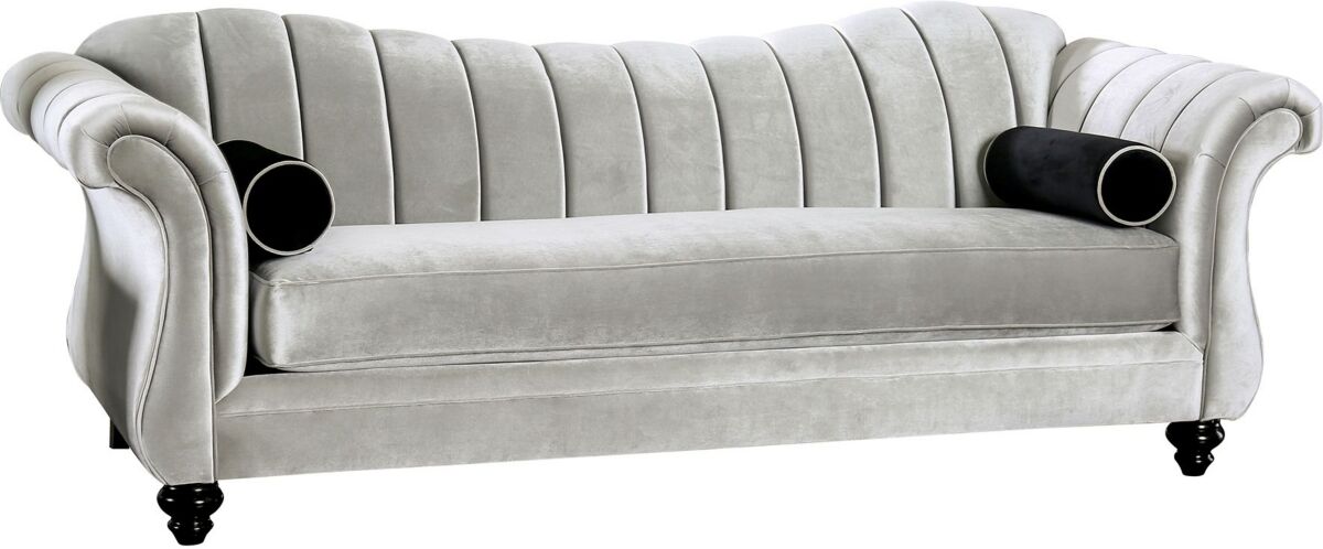 Furniture of America Avanetti Upholstered Sofa - Gray