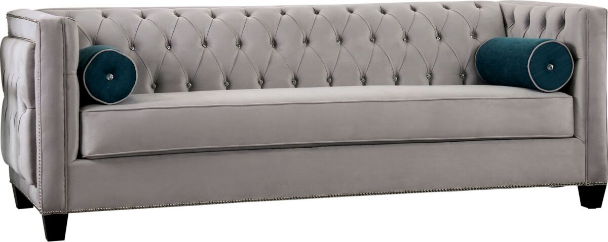 Furniture of America Youngquist Upholstered Sofa - Gray