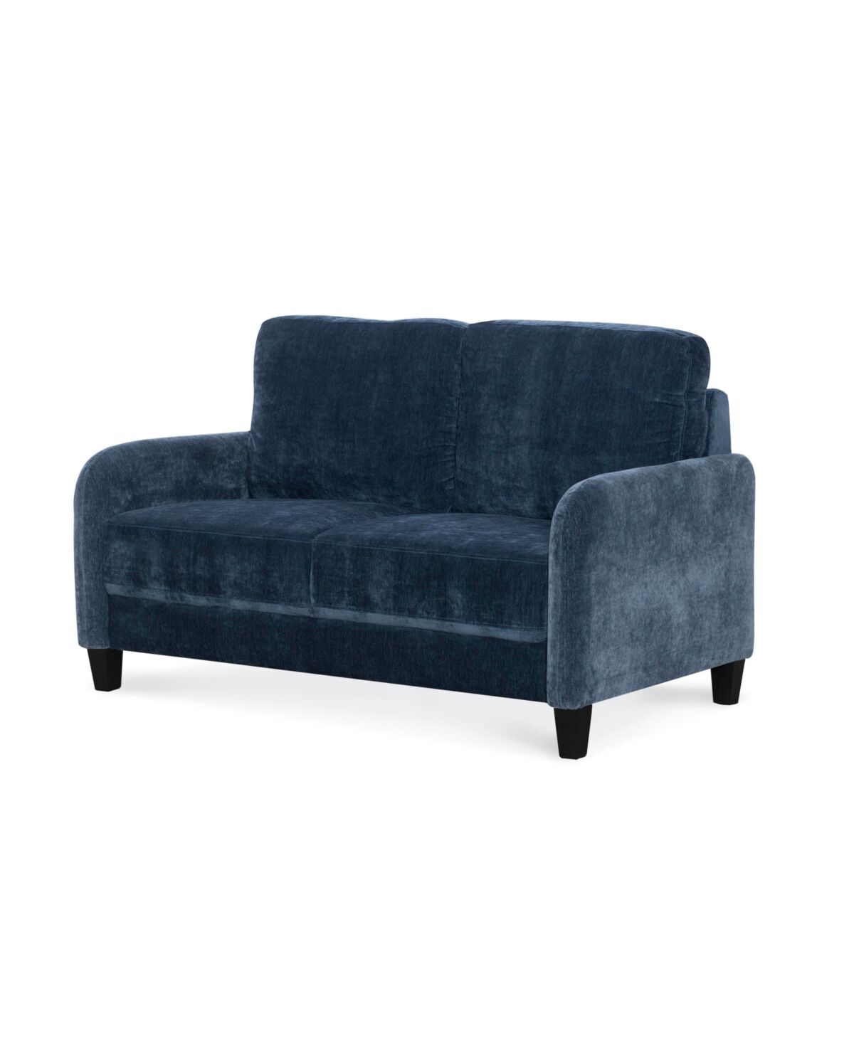 Home Furniture Outfitters Everly Blue Velvet Loveseat - Blue