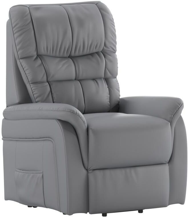 Emma+oliver Electric Remote Powered Elderly Lift Recliner Chair - Gray leathersoft