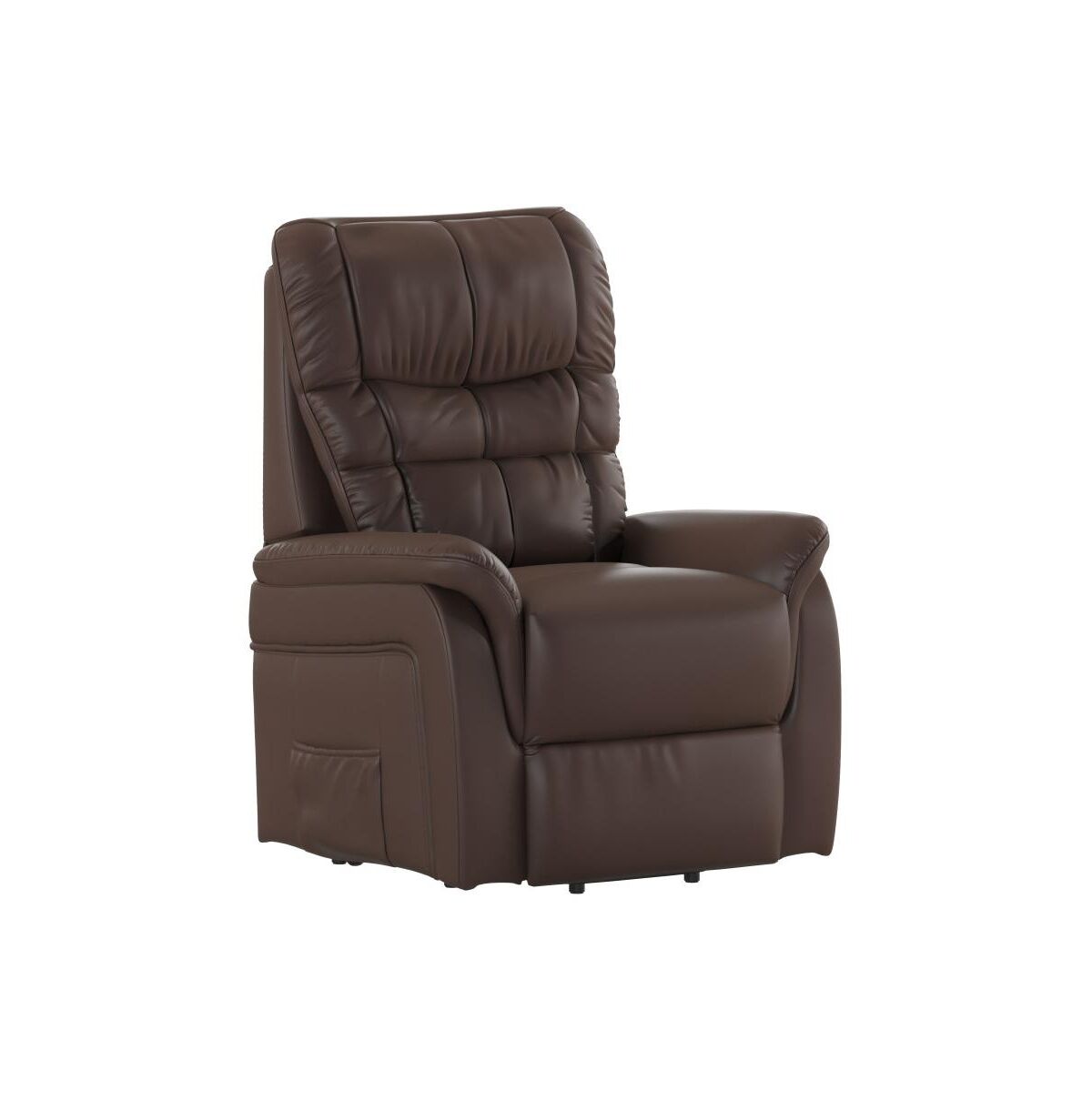 Emma+oliver Electric Remote Powered Elderly Lift Recliner Chair - Cognac leathersoft